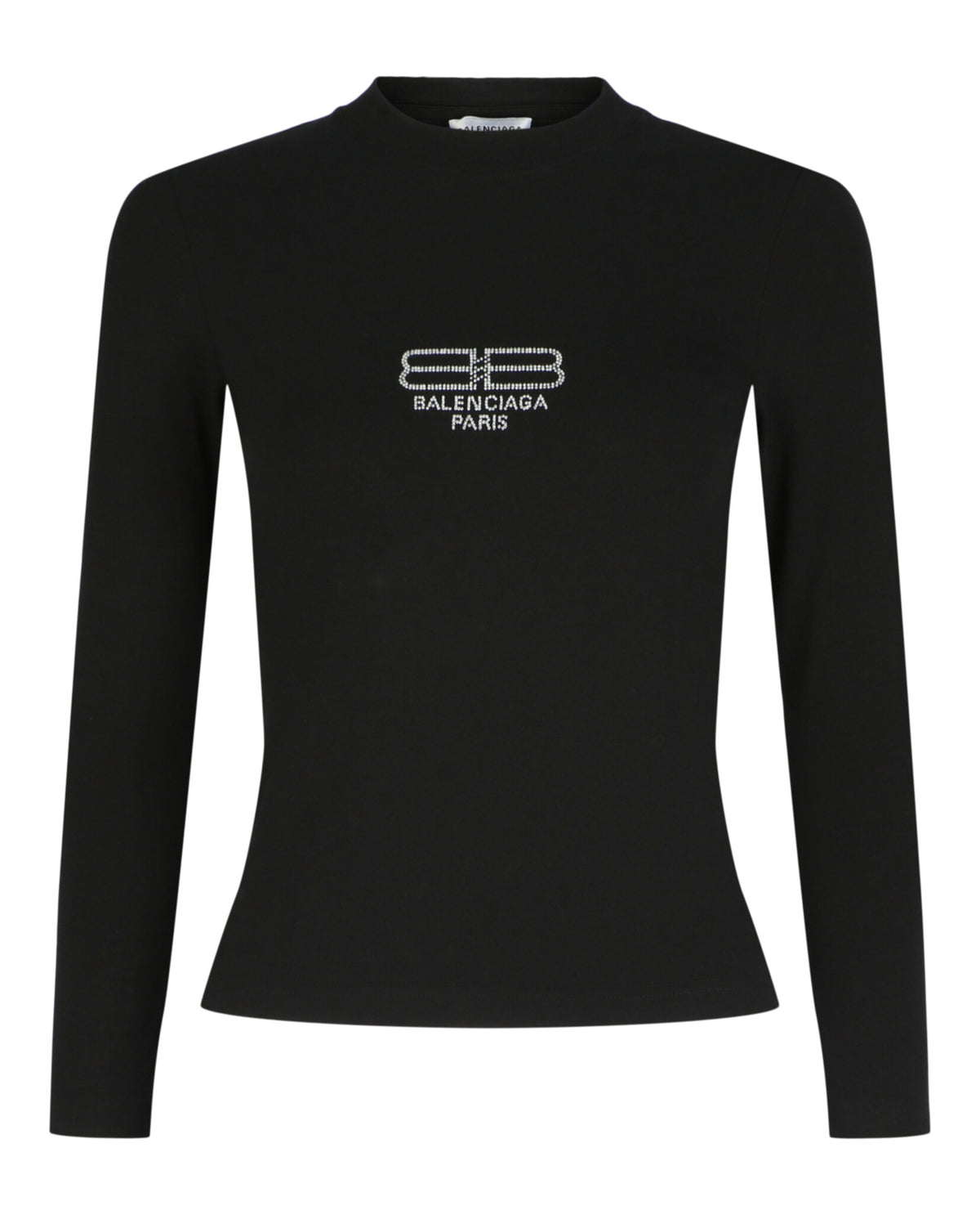 Balenciaga Womens BB Paris Icon Peel Long-Sleeve T-Shirt