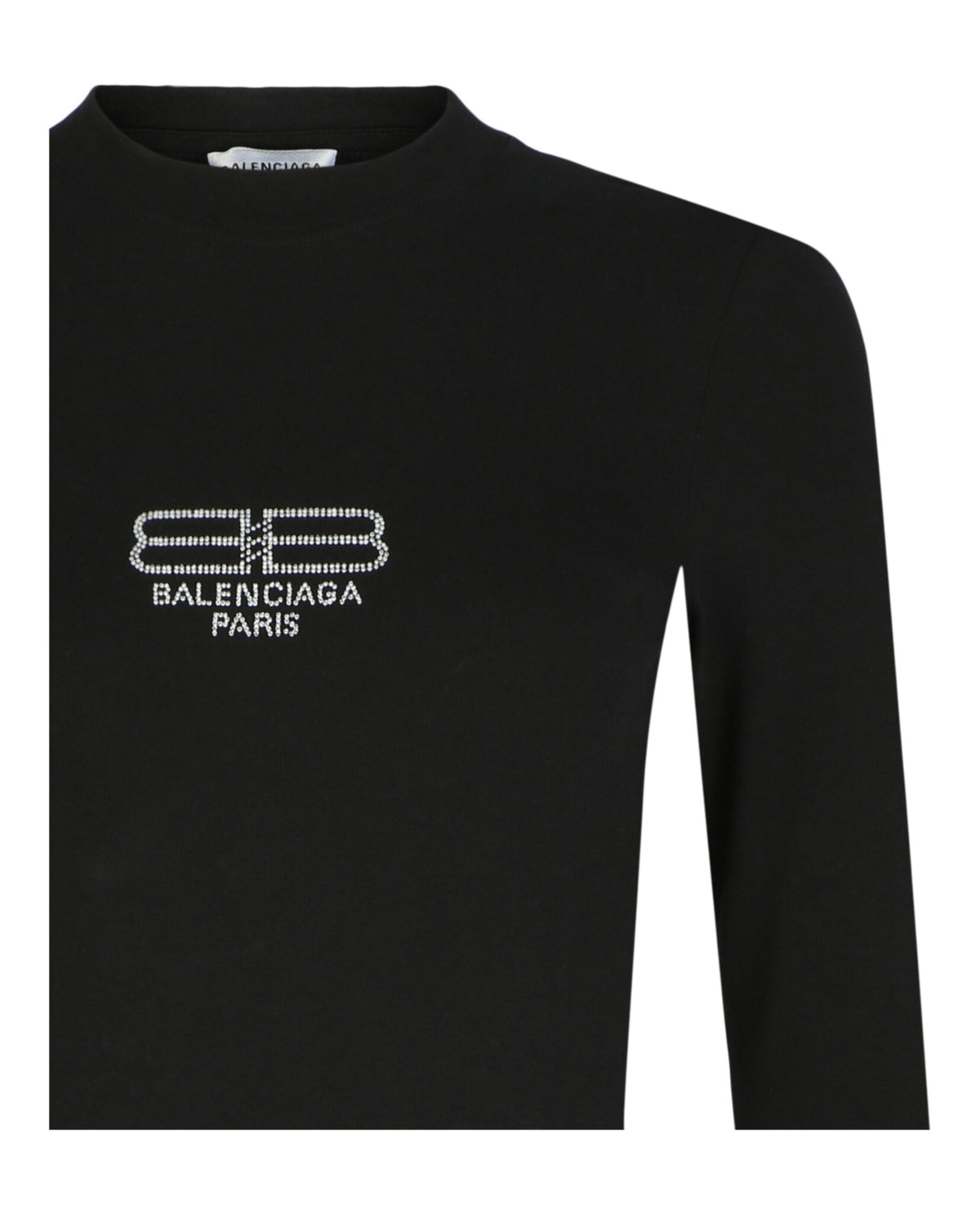 Balenciaga Womens BB Paris Icon Peel Long-Sleeve T-Shirt