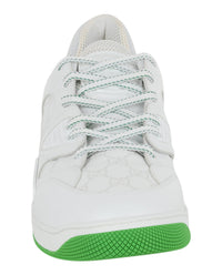 Gucci Mens Basket Leather Low-Top Sneakers