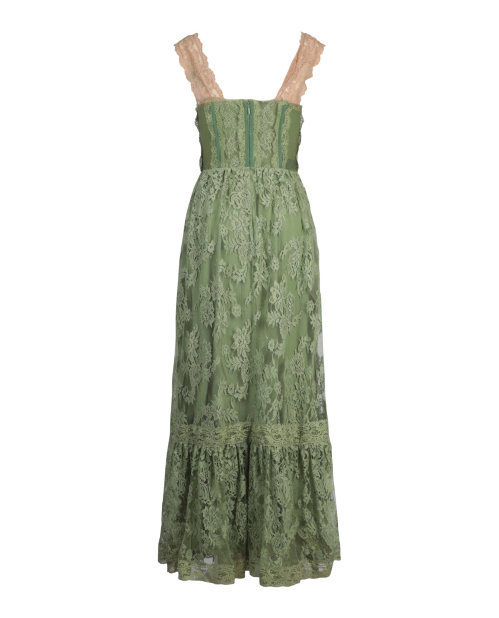 Gucci Womens Sleeveless Lace Corset Tiered Dress