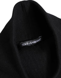 Dolce & Gabbana Black Cashmere Knitted Neck Warmer Foulard Women's Scarf