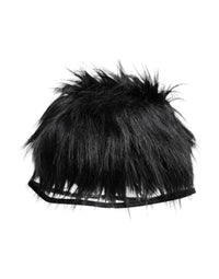Dolce & Gabbana Black Faux Fur Bucket Women's Hat
