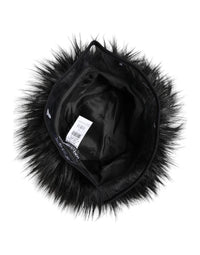 Dolce & Gabbana Black Faux Fur Bucket Women's Hat