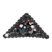 Dolce & Gabbana Dolce & Gabbana Black Lace Floral Applique Cotton Veil Women's Hat