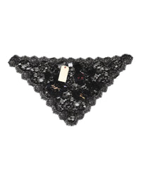 Dolce & Gabbana Dolce & Gabbana Black Lace Floral Applique Cotton Veil Women's Hat