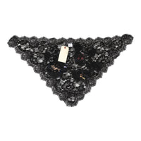 Dolce & Gabbana Dolce & Gabbana Black Lace Floral Applique Cotton Veil Women's Hat