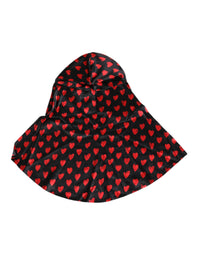 Dolce & Gabbana Black Red Hearts Polyester Women's Hat