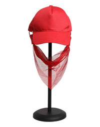 Dolce & Gabbana Red Cotton 6 Panels Women Baseball Women's Cap