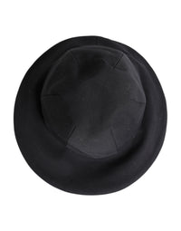 Dolce & Gabbana Black Cotton Wide Brim Bucket Women's Hat