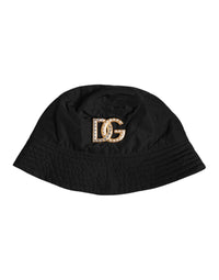 Dolce & Gabbana Black DG Crystal Polyester Wide Brim Bucket Women's Hat