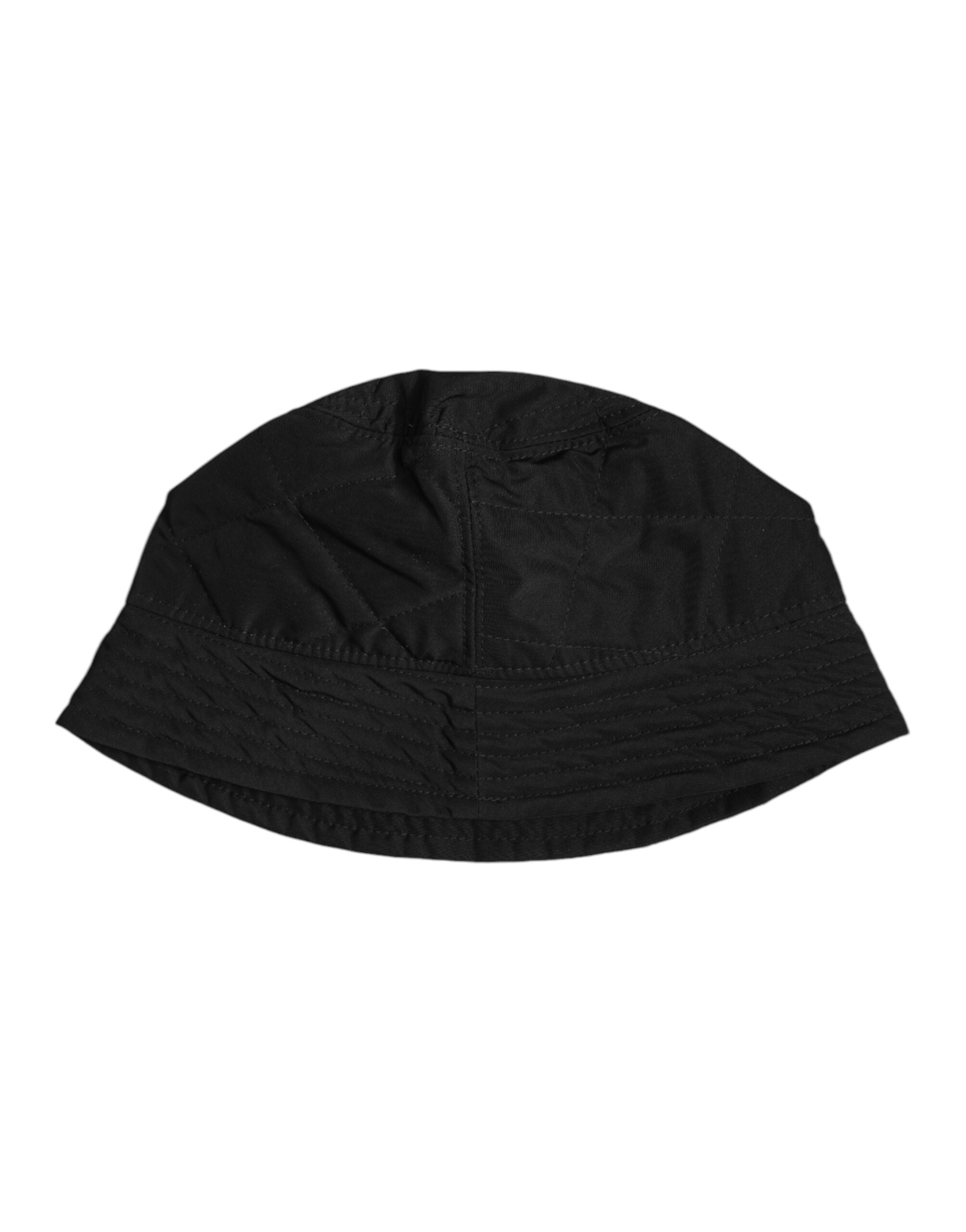 Dolce & Gabbana Black DG Crystal Polyester Wide Brim Bucket Women's Hat