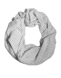 Dolce & Gabbana White Polka Dots Polyester Wrap Shawl Women's Scarf