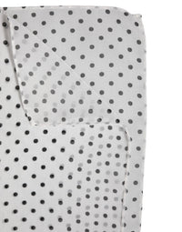 Dolce & Gabbana White Polka Dots Polyester Wrap Shawl Women's Scarf