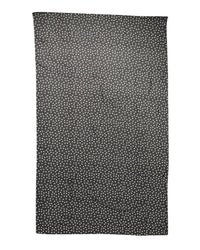 Dolce & Gabbana Black Polka Dots Polyester Wrap Shawl Women's Scarf