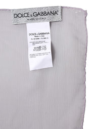 Dolce & Gabbana Purple Silk Rectangle Wrap Shawl Women's Scarf