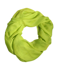 Dolce & Gabbana Green Silk Rectangle Wrap Shawl Neck Warmer Women's Scarf