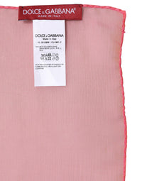 Dolce & Gabbana Pink Silk Rectangle Women Wrap Shawl Women's Scarf