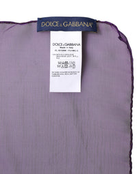 Dolce & Gabbana Purple Silk Rectangle Wrap Shawl Women's Scarf