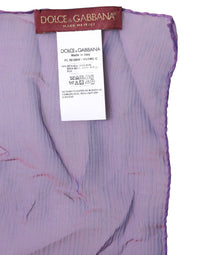 Dolce & Gabbana Purple Silk Rectangle Wrap Shawl Women's Scarf