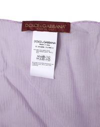 Dolce & Gabbana Purple Silk Rectangle Wrap Shawl Women's Scarf