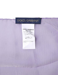 Dolce & Gabbana Purple Silk Rectangle Wrap Shawl Women's Scarf