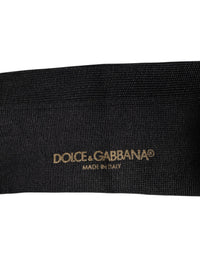 Dolce & Gabbana Black Cotton DG Logo Mid Calf Men Men's Socks