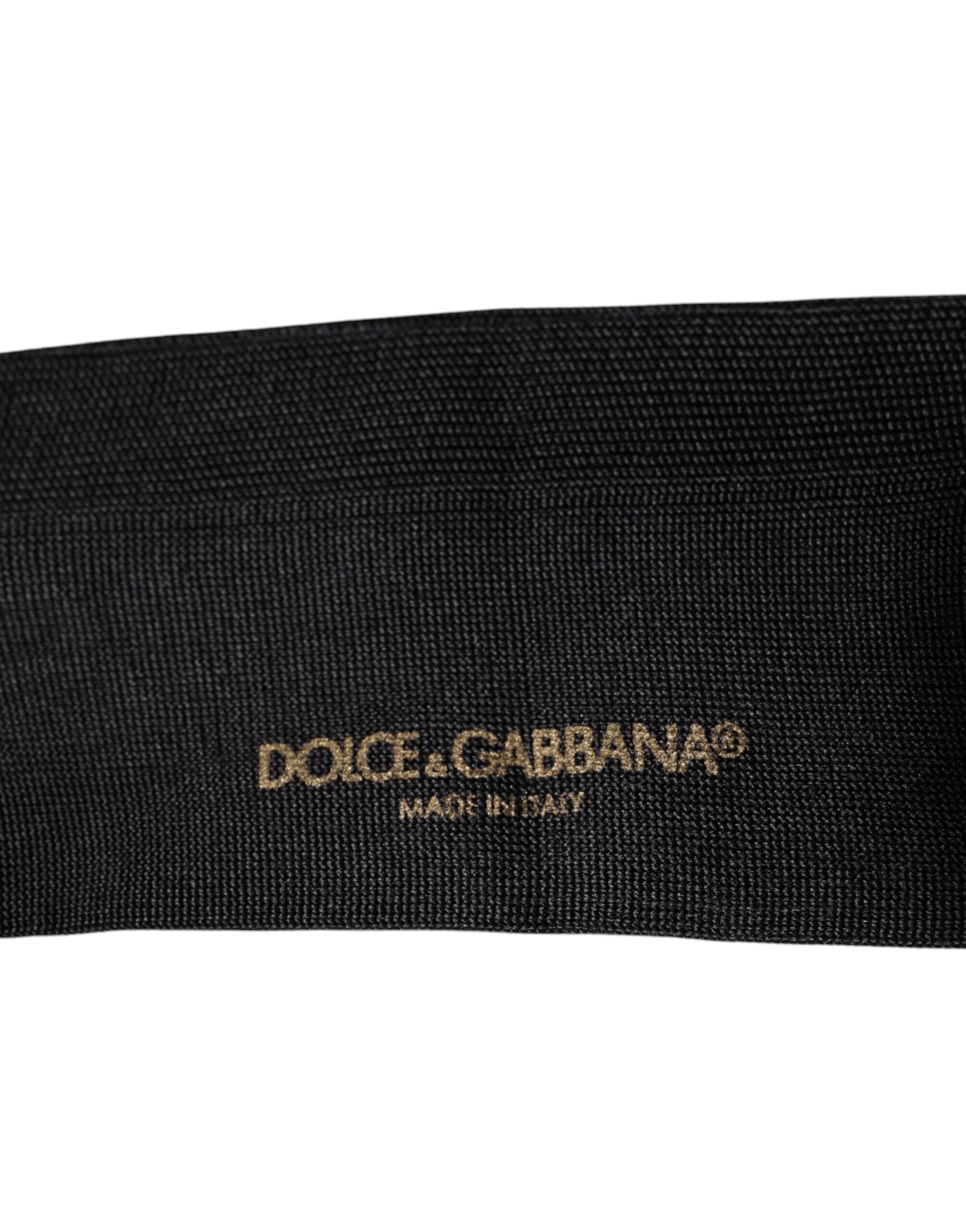 Dolce & Gabbana Black Cotton DG Logo Mid Calf Men Men's Socks