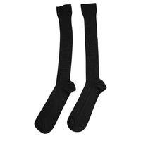 Dolce & Gabbana Black Viscose Logo Over The Calf Men's Socks