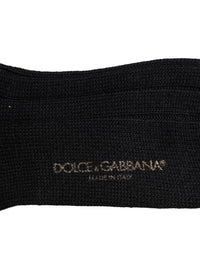 Dolce & Gabbana Black DG Logo Print Over The Calf Men's Socks