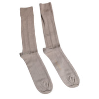 Dolce & Gabbana Dolce & Gabbana Brown Cotton Stretch Logo Over Calf  Socks