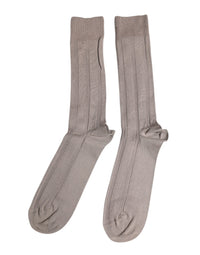 Dolce & Gabbana Dolce & Gabbana Brown Cotton Stretch Logo Over Calf  Socks