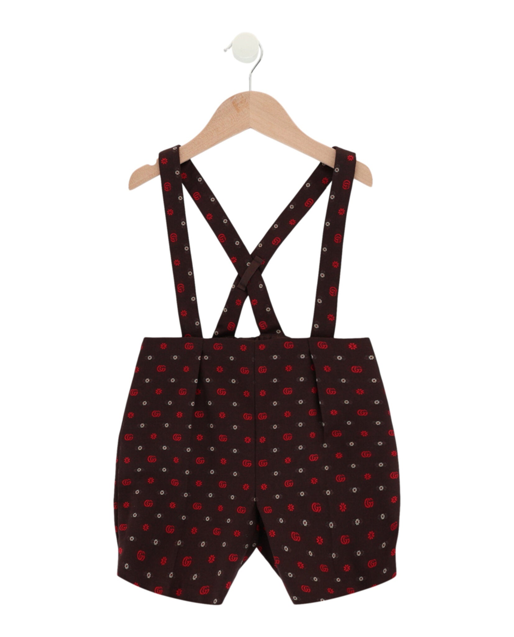 Gucci Unisex-Child GG Floral Logo Suspender Pants