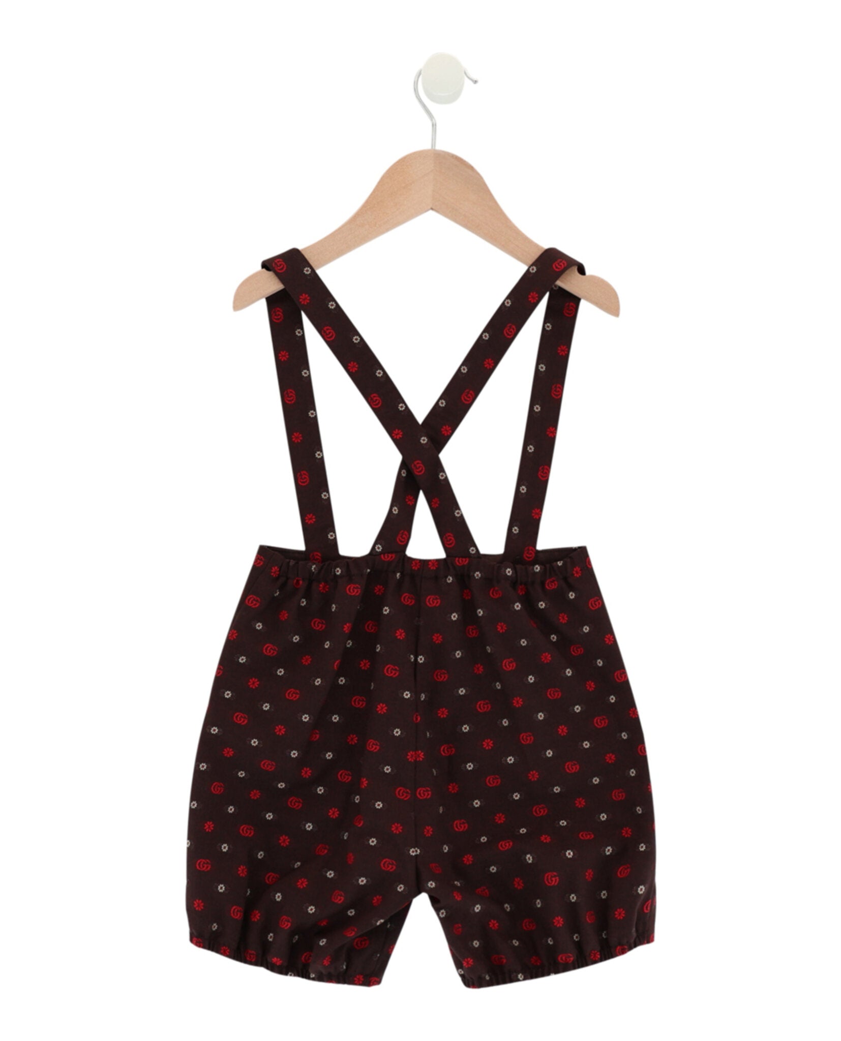 Gucci Unisex-Child GG Floral Logo Suspender Pants