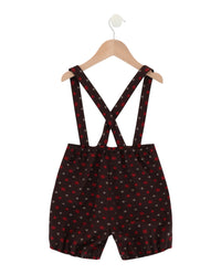 Gucci Unisex-Child GG Floral Logo Suspender Pants