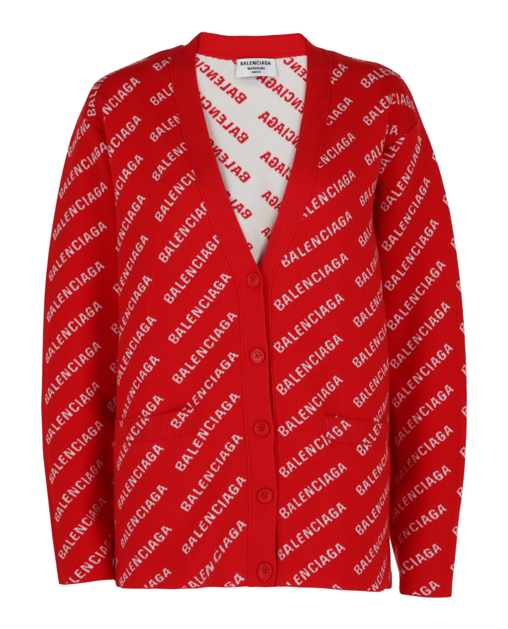 Balenciaga Balenciaga Womens Mini Allover Logo Cardigan