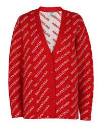 Balenciaga Balenciaga Womens Mini Allover Logo Cardigan