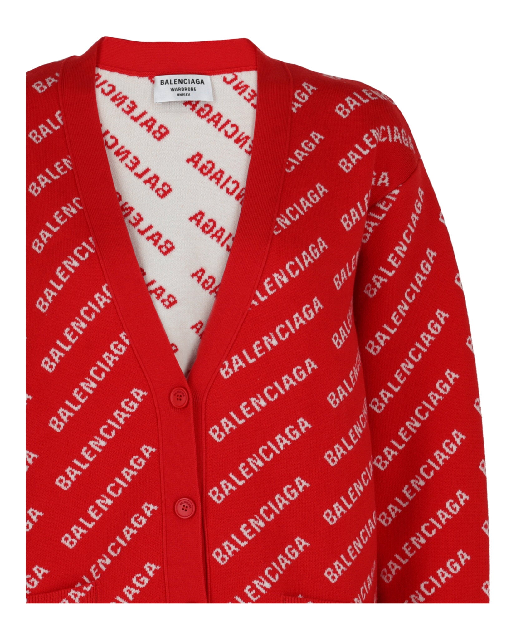 Balenciaga Balenciaga Womens Mini Allover Logo Cardigan