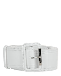 Alexander McQueen Womens Extra Long Trench Belt 36 White
