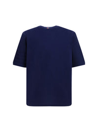 Thom Browne Men Jersey T-Shirt With Ribbed Cuffs