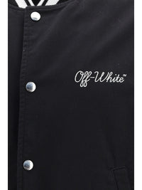 Off-White Men Script Cotgab Souvenir Varsity Jacket