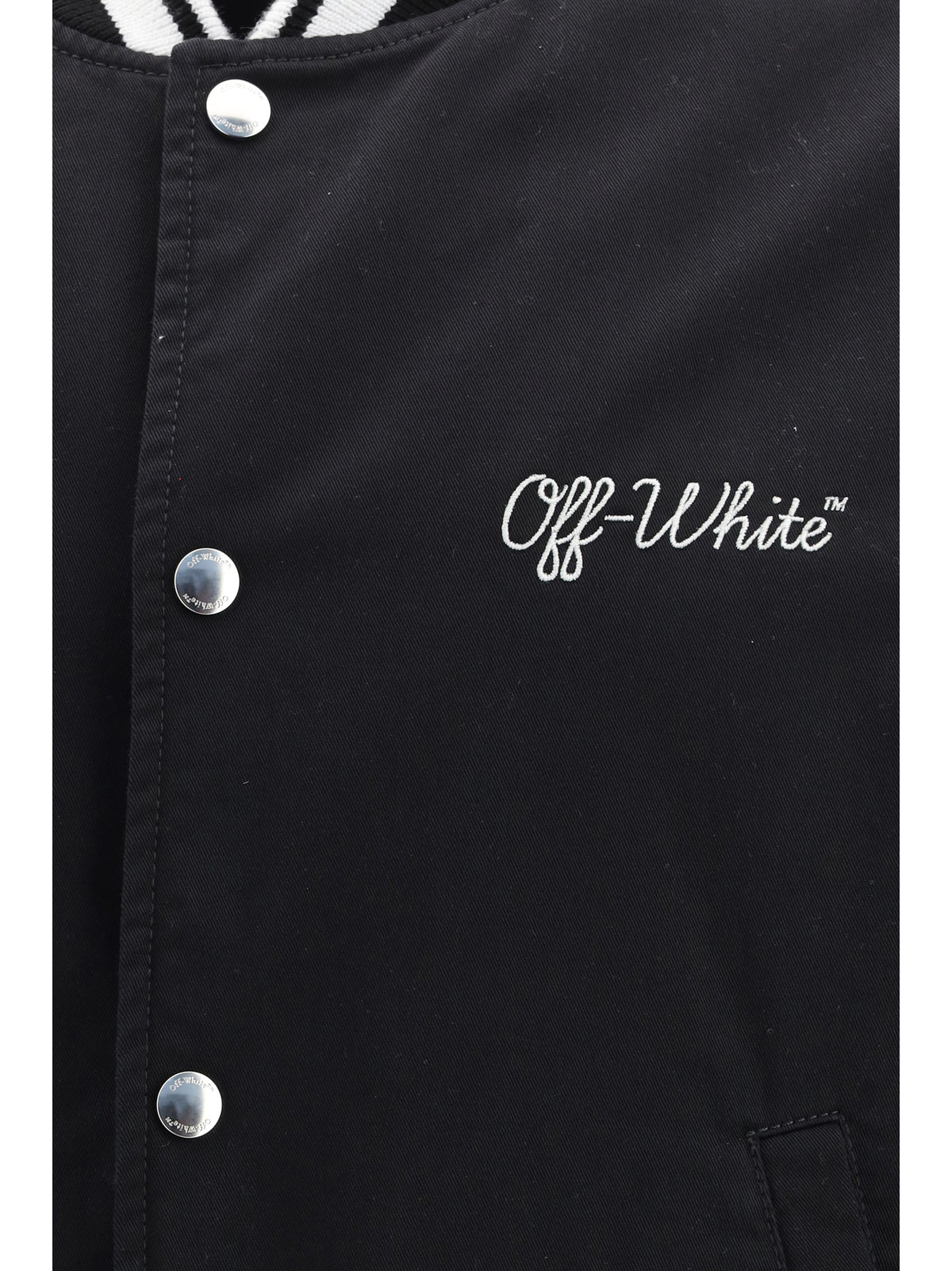 Off-White Men Script Cotgab Souvenir Varsity Jacket