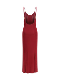 SAINT LAURENT Saint Laurent Women Backless Knit Dress With Cassandre Chain