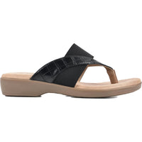 Bumble Womens Cushioned Footbed Slip-On Thong Sandals