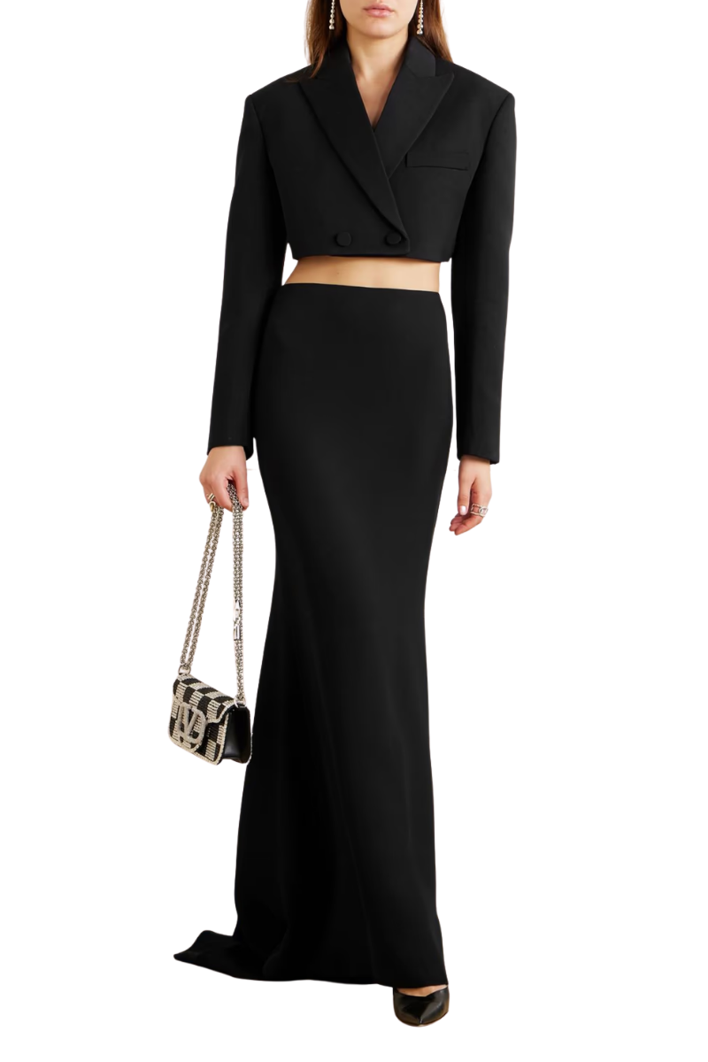 Valentino Garavani Valentino Garavani Silk-Cady Maxi Skirt Nero 3B0Raar01Mm_0No