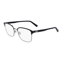 Salvatore Ferragamo Eyeglasses Square Full Rim, Ruthenium/Black Frame and Clear Demo Lens Lens SF2225038