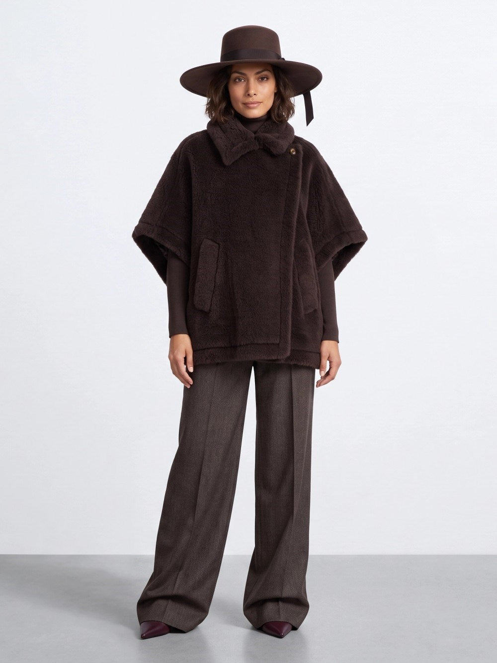 Max Mara Max Mara Women Alpaca And Wool Teddy Cape