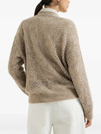 Brunello cucinelli Brunello Cucinelli Women Cardigan Dazzling Abstract Leaf