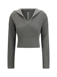 RICK OWENS Rick Owens Women Euca Virgin Wool Sweater With V Neck