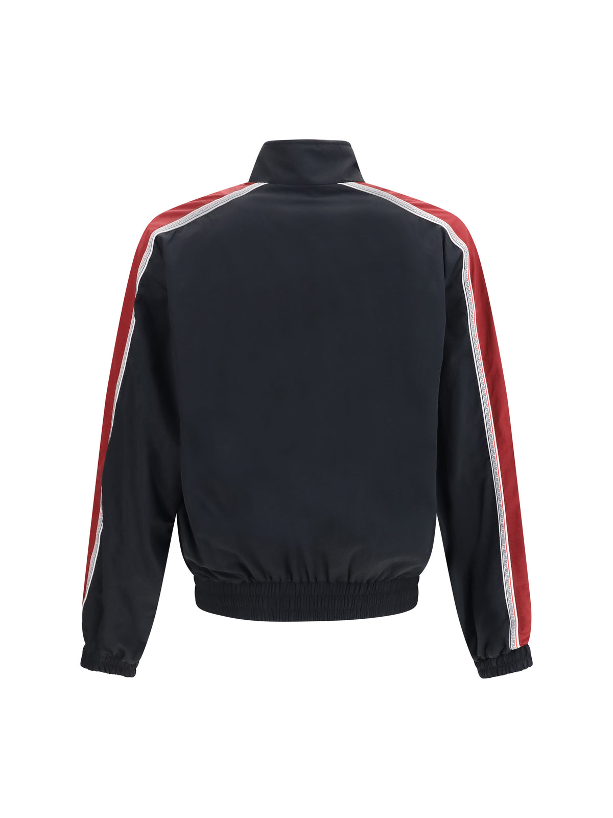 Versace Men Nylon Blouson Jacket With Embroidered Logo