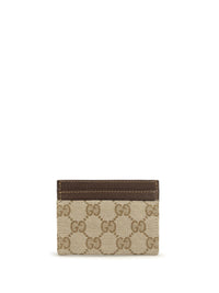GUCCI Gucci Women Gg Monogram Card Holder With Logo Plaque